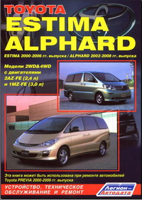 Руководство по ремонту и эксплуатации автомобиля Toyota Estima 2000-2006 Alphard 2002-2008 / Тойота Естима и Тойота Альфард