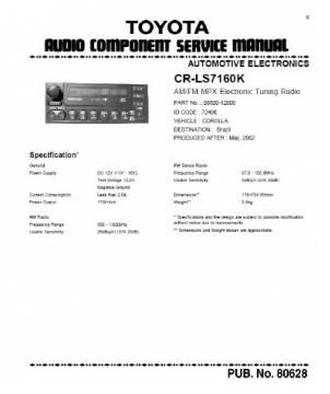 Сервисные мануалы автомагнитол и аудиосистем компании TOYOTA